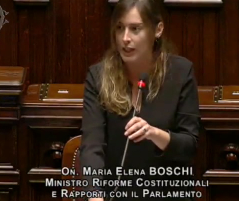 Boschi (foto nuda) dice che Italia cresce e ricca, Boschi accelera