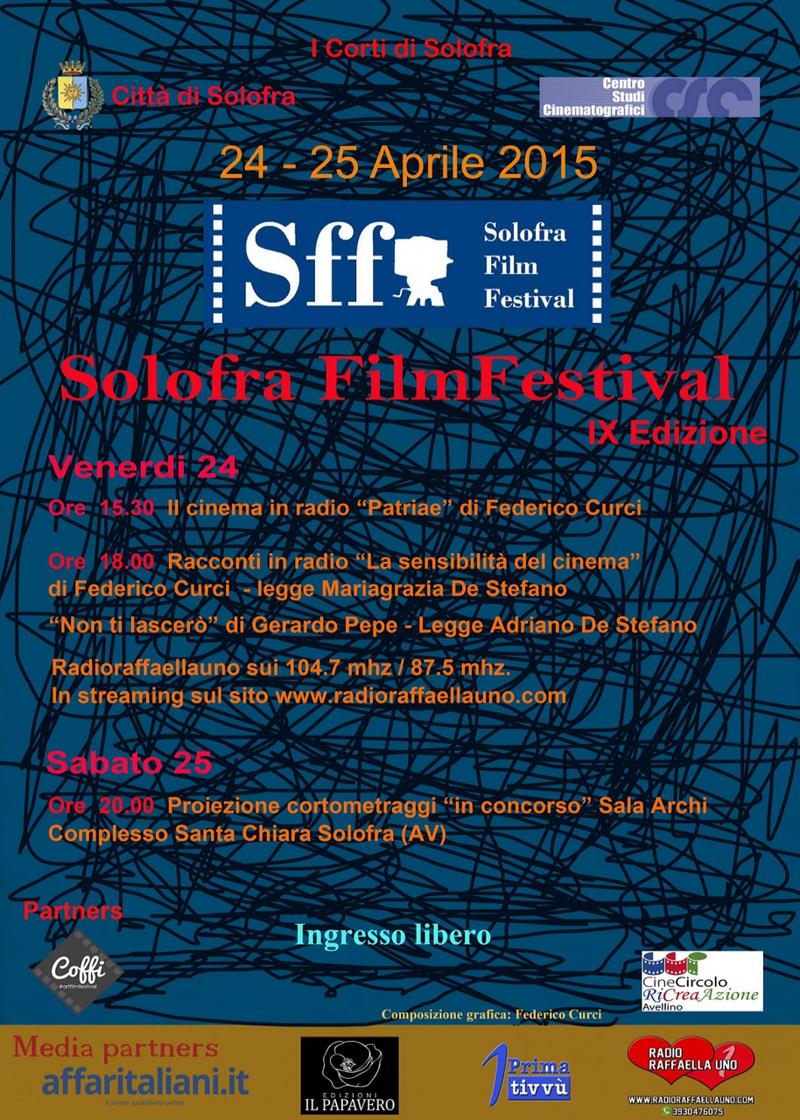 Solofra film festival ecco il programma Solofra film festival ecco il programma