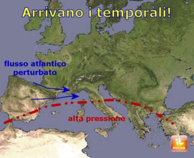 Previsioni meteo, nel weekend allerta temporali e grandine