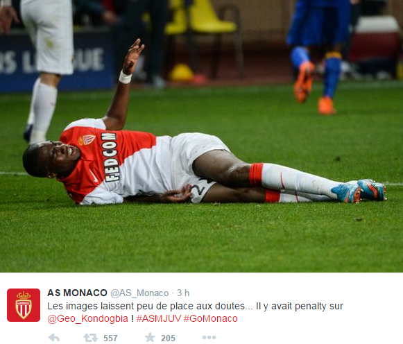 Juventus, veleno del Monaco: “C’era il rigore su Kondogbia” Juventus, veleno del Monaco: “C’era il rigore su Kondogbia”