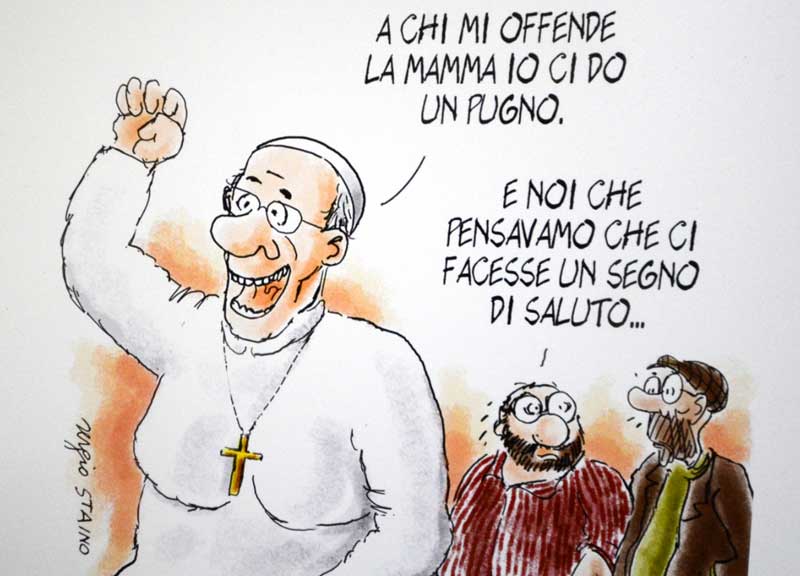 Renzi, Grillo, Napolitano e Berlusconi. La matita di Staino colpisce a Testaccio Renzi, Grillo, Napolitano e Berlusconi. La matita di Staino colpisce a Testaccio