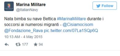 Ecco la nata bimba sulla nave della Marina: “E’ lei la Royal Baby”