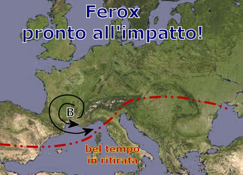 Previsioni meteo, il ciclone Ferox sta per colpire l’Italia Previsioni meteo, il ciclone Ferox sta per colpire l’Italia
