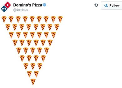 Domino’s, la pizza si ordina con tweet ed emoji
