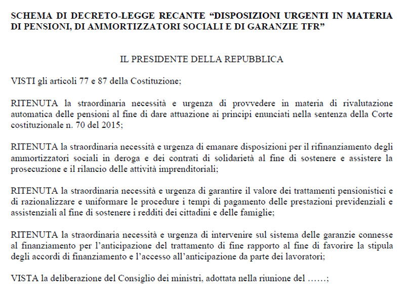 Galleria foto 'Pensioni, su Affaritaliani.it il testo integrale del decreto' - foto 1