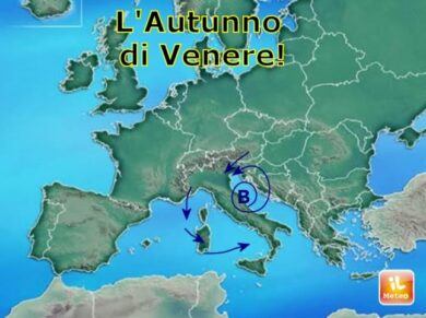 Previsioni meteo, Italia travolta da Venere. E’ tornato l’autunno