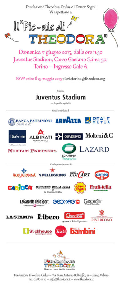 Il “Pic-nic di Theodora”  un evento speciale dedicato al sorriso e alla solidarietà