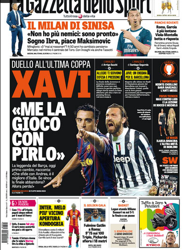 Juventus-Barcellona, il Milan di Mihajlovic: i giornali del 5 giugno Juventus-Barcellona, il Milan di Mihajlovic: i giornali del 5 giugno