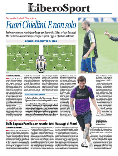 Juventus-Barcellona, il Milan di Mihajlovic: i giornali del 5 giugno Juventus-Barcellona, il Milan di Mihajlovic: i giornali del 5 giugno