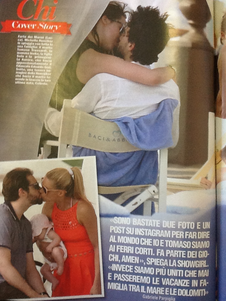 Michelle Hunziker-Tomaso Trussardi: la risposta alla crisi. FOTO Michelle Hunziker-Tomaso Trussardi: la risposta alla crisi. FOTO