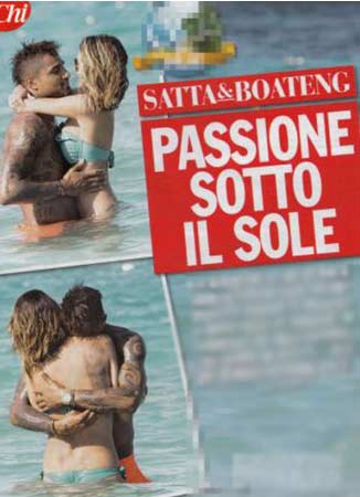 Boateng, niente Milan ma è passione con Melissa Satta: le foto Boateng, niente Milan ma è passione con Melissa Satta: le foto
