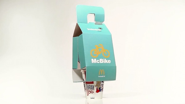 McDonalds lancia McBike, il fast food per i ciclisti McDonalds lancia McBike, il fast food per i ciclisti