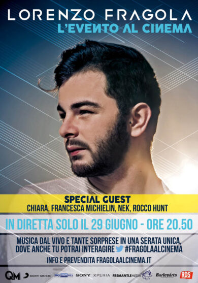 Lorenzo Fragola live in 180 cinema #fragolaalcinema