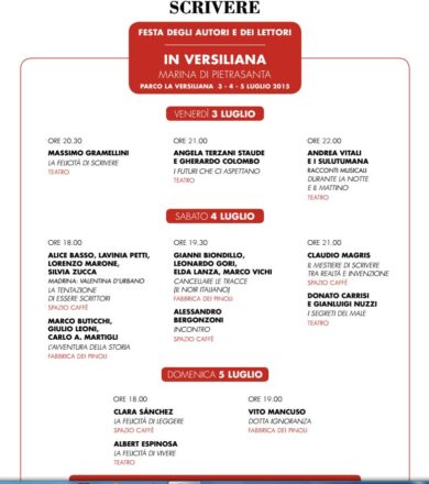 Pietrasanta, al via la festa degli autori La felicità di scrivere