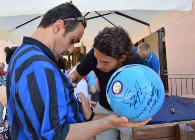 Sport e solidarietà, Ranocchia incontra i ragazzi disabili del Serafico