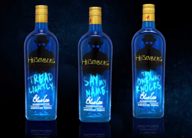 Breaking Bad ha la sua vodka: è blu e si chiama Heisenberg