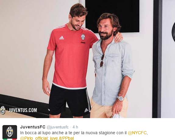 Juventus al lavoro in ritiro e… torna Pirlo Juventus al lavoro in ritiro e… torna Pirlo