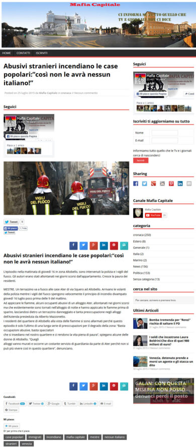 Mestre/ Case popolari bruciate da abusivi