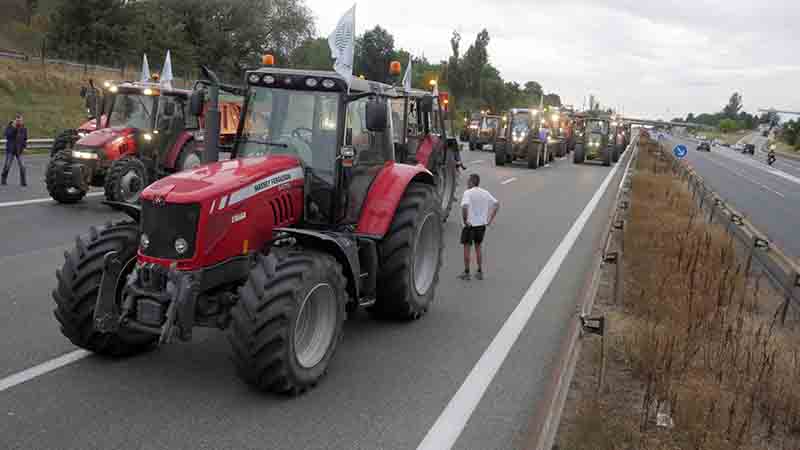 Francia, agricoltori bloccano merci da Germania e Spagna. Foto Francia, agricoltori bloccano merci da Germania e Spagna. Foto
