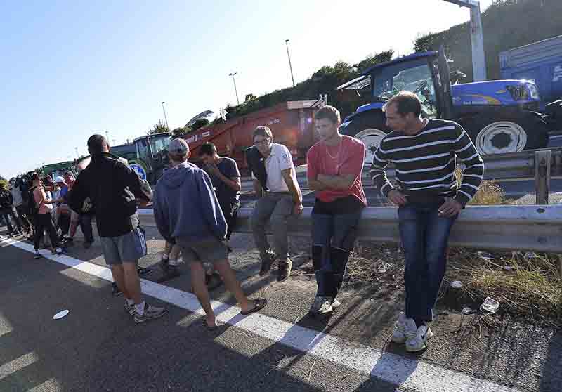 Francia, agricoltori bloccano merci da Germania e Spagna. Foto Francia, agricoltori bloccano merci da Germania e Spagna. Foto
