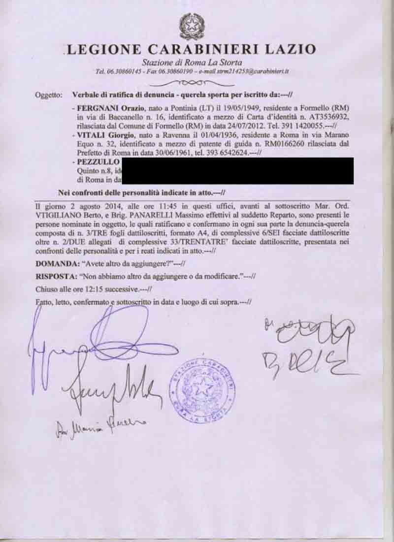 Napolitano, Renzi, Boldrini, Grasso. Tutti denunciati. I documenti Napolitano, Renzi, Boldrini, Grasso. Tutti denunciati. I documenti