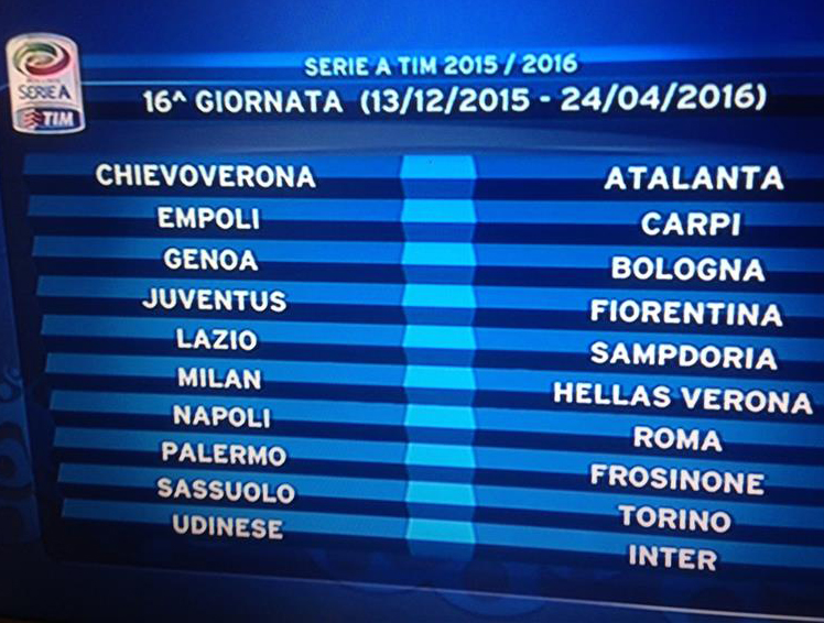 Calendario serie A: Inter-Milan alla 3°, Inter-Juve all’8° e poi… Calendario serie A: Inter-Milan alla 3°, Inter-Juve all’8° e poi…