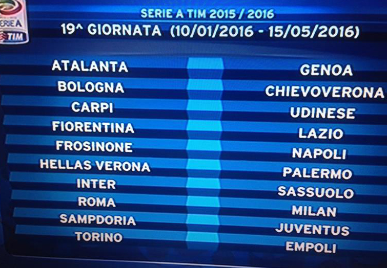 Calendario serie A: Inter-Milan alla 3°, Inter-Juve all’8° e poi… Calendario serie A: Inter-Milan alla 3°, Inter-Juve all’8° e poi…