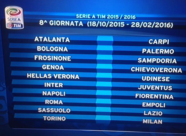 Calendario serie A: Inter-Milan alla 3°, Inter-Juve all’8° e poi… Calendario serie A: Inter-Milan alla 3°, Inter-Juve all’8° e poi…
