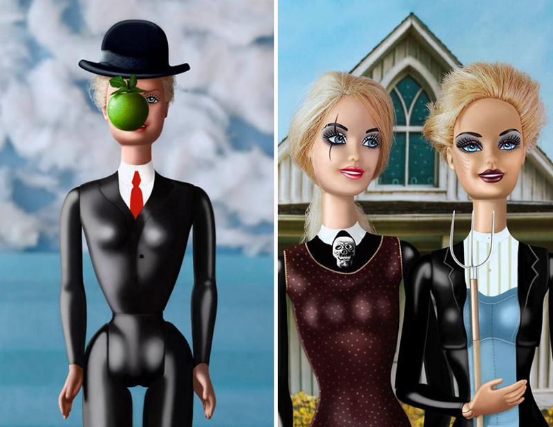 La Barbie riscrive la storia della pittura La Barbie riscrive la storia della pittura