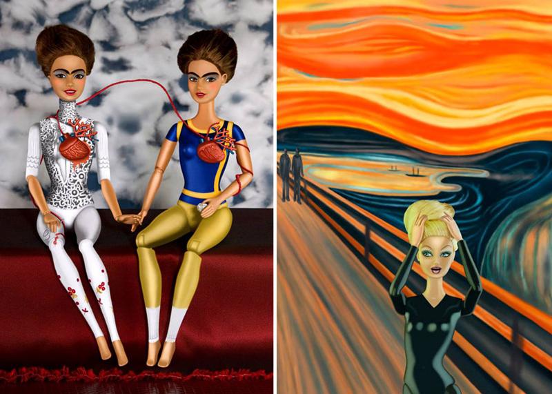 La Barbie riscrive la storia della pittura La Barbie riscrive la storia della pittura