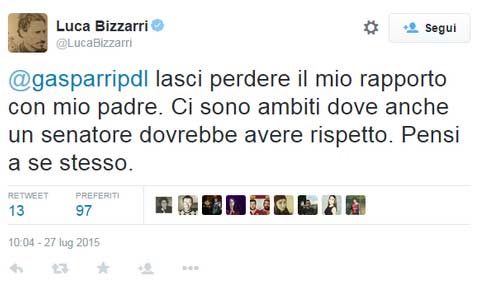 Luca Bizzarri vs Gasparri: su Twitter va in scena uno show