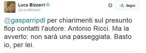 Luca Bizzarri vs Gasparri: su Twitter va in scena uno show