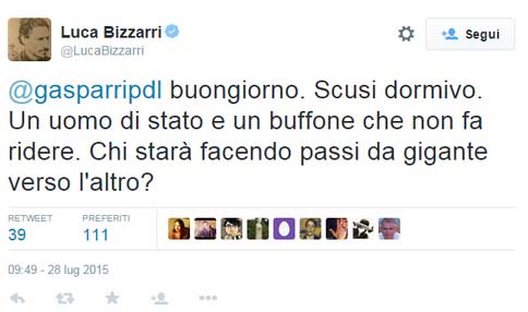Luca Bizzarri vs Gasparri: su Twitter va in scena uno show