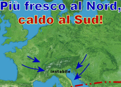 Meteo/ Temporali e grandinate al Nord. Al Sud ancora caldo “africano”