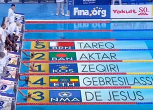 Alzain Tarek fa i Mondiali di nuoto a 10 anni: esplodono le polemiche Alzain Tarek fa i Mondiali di nuoto a 10 anni: esplodono le polemiche
