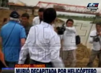 Decapitata dall’elicottero del premier: il video dell’orrore