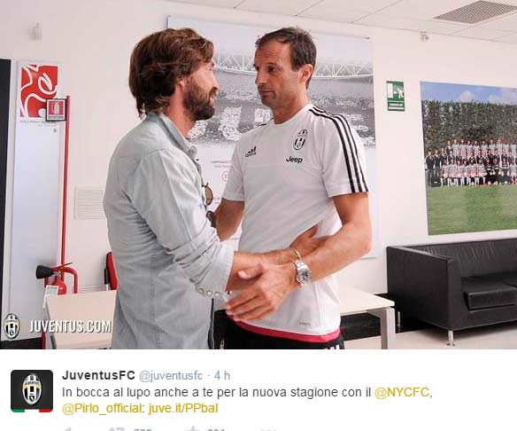 Pirlo, ultras New York Red Bulls lo sfottono: “Vai in casa di riposo”