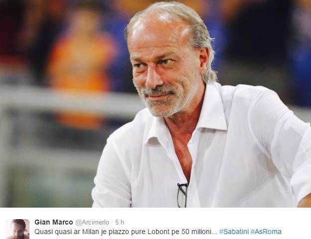 Sabatini spopola sui social: si ride su Romagnoli al Milan. Le foto Sabatini spopola sui social: si ride su Romagnoli al Milan. Le foto