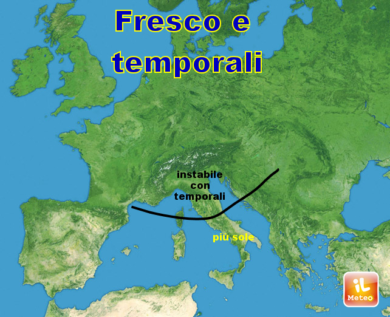 Previsioni meteo, nuova ondata di maltempo