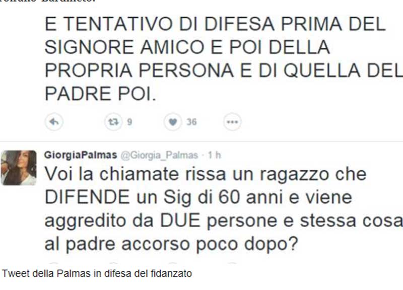 Denunciato anche Brumotti. E Giorgia Palmas lo difende