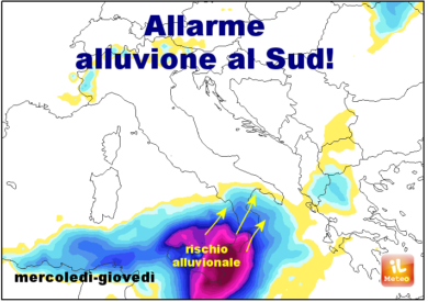 Previsioni meteo, rischio alluvione in Sicilia
