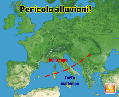 Previsioni meteo, rischio alluvioni in Sicilia e Calabria