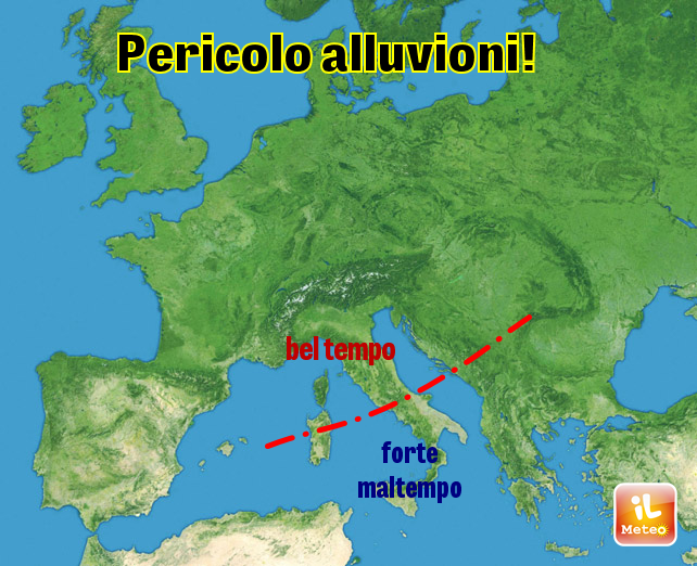 Previsioni meteo, rischio alluvioni in Sicilia e Calabria Previsioni meteo, rischio alluvioni in Sicilia e Calabria