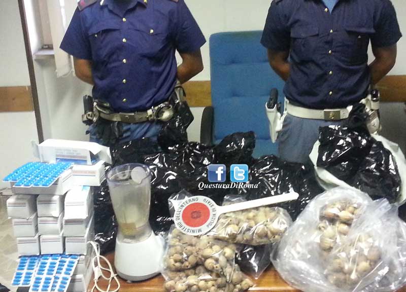 Tabacco, droga e medicinali vietati: maxi sequestro della Polizia Tabacco, droga e medicinali vietati: maxi sequestro della Polizia