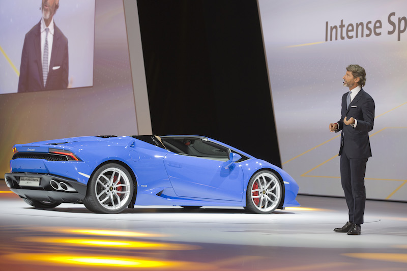 Francoforte 2015: Lamborghini Huracán LP 610-4 Spyder, 610CV velocità massima di 324 km/h