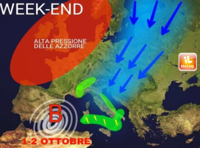 Venti freddi dalla Russia. In attesa dei nubifragi. Ecco dove
