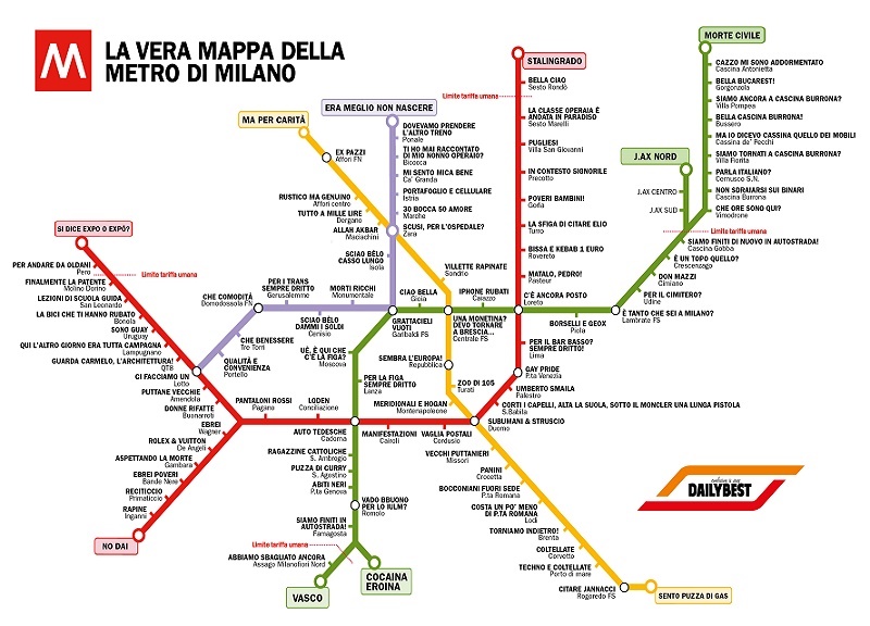 Da “Techno e coltellate” a “Allah Akbar”, la vera mappa della metro milanese Da “Techno e coltellate” a “Allah Akbar”, la vera mappa della metro milanese