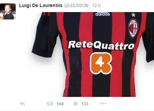 De Laurentiis Jr: tweet beffardo da Napoli contro il Milan e Berlusconi De Laurentiis Jr: tweet beffardo da Napoli contro il Milan e Berlusconi