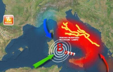 Previsioni meteo, maltempo al Centro-Sud: ciclone forza 2 in azione!