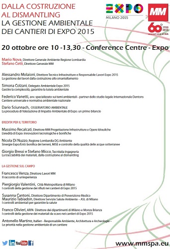 MM, dalla costruzione al dismantling. La gestione ambientale dei cantieri Expo